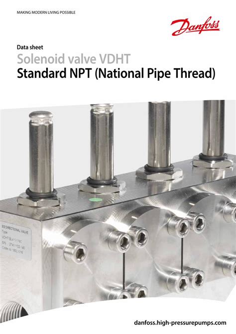 VDHT Solenoid Valves Standard NPT Thread .